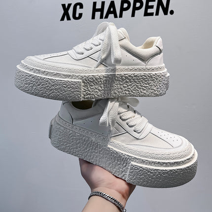 Summer Thick-soled Heightened German Training Shoes Bread Shoes Breathable Board Shoes Niche Trendy Casual White Shoes Ins Men's Shoes Trendy