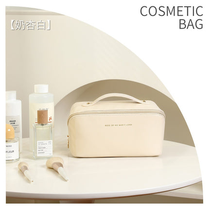Cross-Border New Hanging Toiletry Bag Portable Business Men's Travel Toiletries Cosmetics Bag Pu Waterproof Makeup