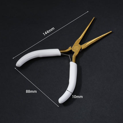 Gold-Plated Needle-Nose Pliers, Diagonal Pliers, Jewelry Tools, Cutting Pliers, DIY Accessories, Handmade Bracelets, Necklaces, Gold-Colored Pliers