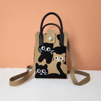 Three cats (coffee color) / 12*18