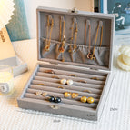 Gray-full sponge jewelry box (without window) / 20*15*5cm (length, width and height)