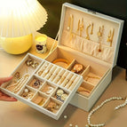 Jewelry box double layer white