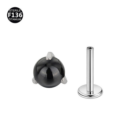 F-136 Titanium 1.0/1.2 Thick Natural Stone Lip Ring Earrings Lip Studs Ear Studs Tragus Body Piercing Jewelry Wholesale