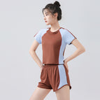Brown suit [top + shorts] / S