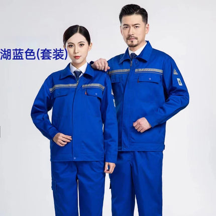Spring and Autumn Long-sleeved Anti-static Work Clothes Suit Men's Digital Factory Workshop Gas Station Work Clothes Labor Protection Clothes Top