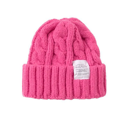 Hat Autumn and Winter Fashion Korean Knitted Hat Piled Big Head Big Brim Wool Hat All-match Face Show Small Warm Cold Hat