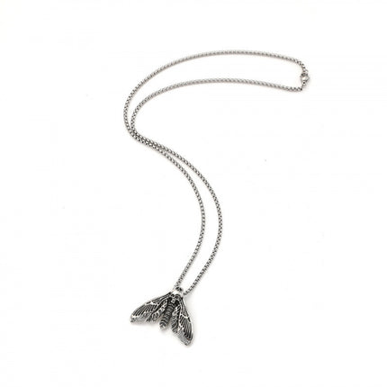 Foreign Trade Hot-Selling Retro Viking Death Skull Moth Pendant Necklace Gothic Decorations Party Accessories Wholesale