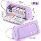 Oxford cloth triangle pencil case [purple]