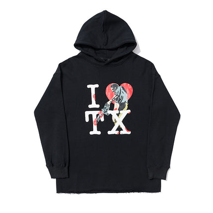 Lone Sweatshirt Wang Yibo with Hiroshi Fujiwara Limited Fashion Brand Big V Valentine's Day Couple Loose Long Sleeve Hoodie