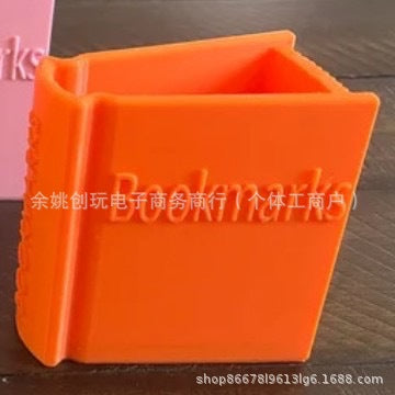 Cross-Border New Product Book Shaped Bookmark Holder 3D Printed Mini Bookshelf Bookmark Holder