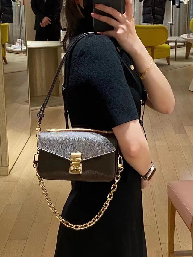 2025Metis Small Presbyopic-Pattern Messenger Bag Mini Chain Shoulder Crossbody Women's Bag Retro Style Mini Bag