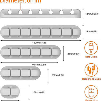New desktop charging data cable holder multi-port creative storage wire silicone cable organizer hub