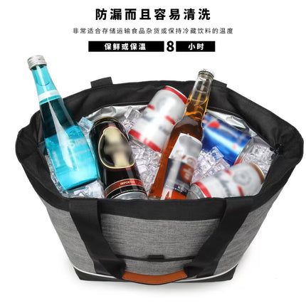 Cross-border portable ice bag portable thermal insulation refrigerator bag Oxford cloth outdoor camping food fresh-keeping cold waterproof bag