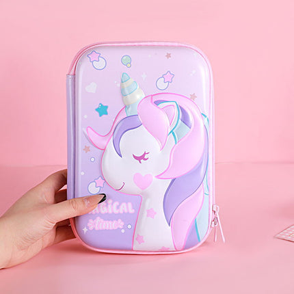 3D New Cute Eva Stationery Box Children's Multifunctional Large Capacity Pencil Bag Student Portable Square Pencil Box
