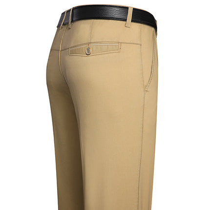 Summer Men's Spring Thin Casual Pants Men's Middle-aged Dad Loose Straight Pants Business Fashion Cotton Pants Men's Pants