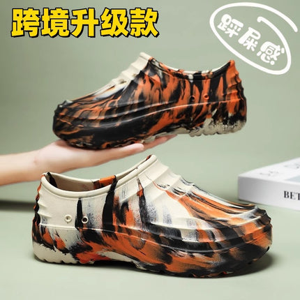 Foreign Trade Chef Men's Shoes Winter Kitchen Work Casual Work Shoes One-Leg Sports Thick-Soled Slippers Dropshipping