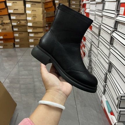 Versatile Ultra-Movable Leather Short Boots for Women 2025 New Retro Boots New Thick-Soled Flat-Soled Fashionable Versatile Leather Boots