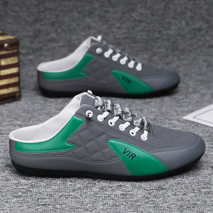 Foreign Trade Cross-border plus size Men's Shoes Spring Half Slippers Men's Casual Breathable Korean Fashionable Lazy Slip-on Shoes
