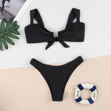 2025 Swimwear Women's Sexy Two-Piece Bikini Multi-Color U-Cut Backless Swimsuit Beach Bikini Hollow-Out Two-Piece Style