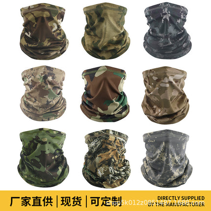 Thin Riding Mask Outdoor Camouflage Multifunctional Magic Headscarf Breathable Sweat Absorbing Neck Mesh Scarf Cross Border