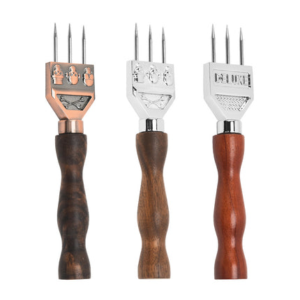 Stainless Steel Ice Chisel Three-Pronged Ice Cone Bar Ice Crushing Tool Ice Ball Ice Cutting Skull Three-Pronged Halberd Cone Head