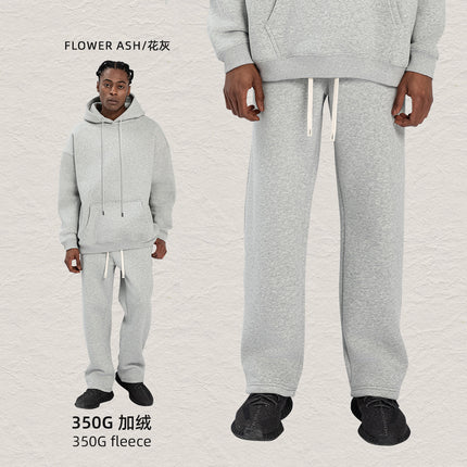 Cai Xiang Island Men's Clothing | Cross-Border American-Style Hooded Sweatshirt for Men, Autumn and Winter Loose Street Fashion Hoodie and Sweatpants Set for Men