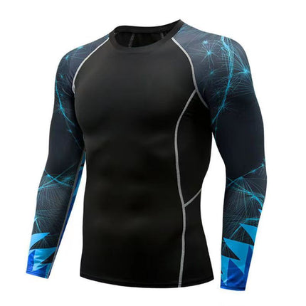Sports tights long-sleeved men's quick-drying breathable workout clothes outdoor basketball cycling running training Sports bottoming clothes