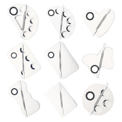 Factory spot stainless steel palette palette with palette bar nail beauty makeup set color palette tools