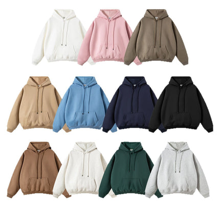 Cai Xiang Island Men's Clothing | Autumn and Winter Cross-Border American-Style Fleece Hoodie Men's Street Fashion Hooded Sweatshirt with Drawstring