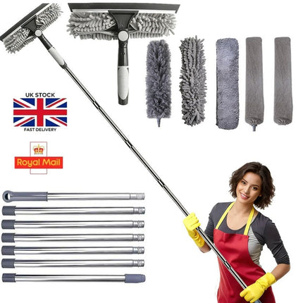 Cross-Border 2-in-1 Window Cleaning Scraper, Glass Cleaning Brush, Wiper, Glass Scraper, Double-Sided Glass Cleaning Tool
