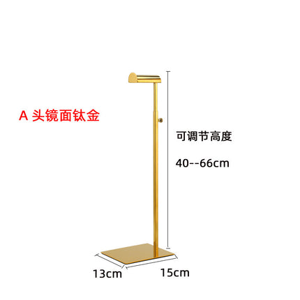 Floor hanging bag shelf store adjustable bag display props shopping mall stainless steel hanging bag display rack