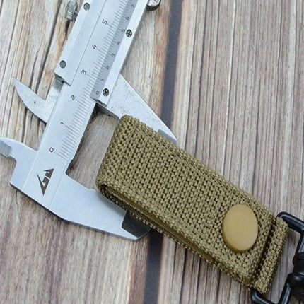 Outdoor Multifunctional Climbing Nylon Ribbon Keychain Hanging Buckle Hiking Camping Portable Clip CS Real Belt Buckle