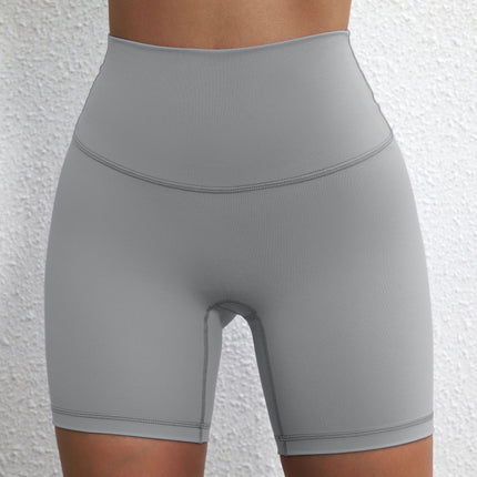 Wholesale Women's Slim Yoga Riding Shorts Sanding High Elastic Sports Fitness Quarterpants Inside Pocket Short