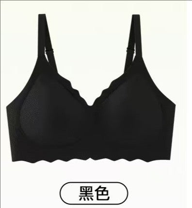 Autumn and Winter New Seamless Jelly Gel Small Chest Push-up Underwear Women's Comfortable Non-rims Anti-sagging Drop Cup Bra