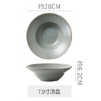 Gray blue- 7.9inch straw hat bowl