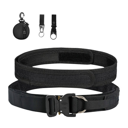 Cross-Border Nylon Double-Layer Thickened Tactical Belt Military Fans Outdoor Multi-Functional Quick-Release Buckle Security Combat Belt Set