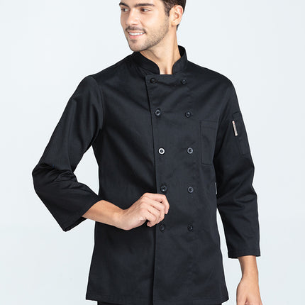 Tesmei Chef Work Clothes for Men, Kitchen Work Clothes, Kitchen Catering and Pastry Chef Work Clothes, Long-Sleeved Moisture-Wicking Work Clothes