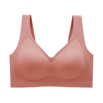 Plus Size Plus Fat mm 100kg Plus Size Seamless Comfortable Intimates Summer Thin Big Breasts Show Small Push-up Bra