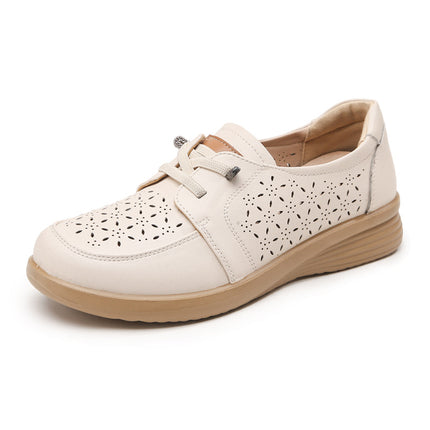 Mom's Shoes Are Comfortable, Middle-Aged and Elderly Women's Shoes, Summer Women's Shoes, Non-Slip Flat Soles That Don'T Tire the Feet, Middle-Aged Sandals, Soft-Soled Leather Shoes