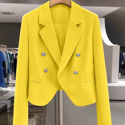 Small Suit Jacket Women's 2025 New Spring and Autumn Casual Korean Style Design Sense Black Small Suit Outside Cross-border