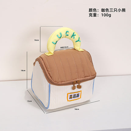 Cute Little House Souvenir Cosmetic Bag, Large Capacity, High-Value Gift Box, Baby's 100-Day Banquet, First Birthday Gift Empty Box