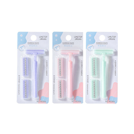 Lmltop Women's Double-Layer Rake Knife Comes with 2 Blades, Armpit Hair Manual Shaver, Shaver Wholesale A0265