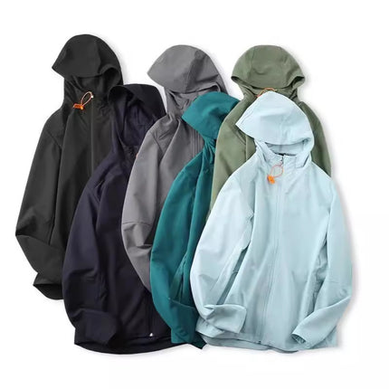 Autumn Men's Sports Breathable Jacket Back Mesh Structure Comfortable Moisture Permeable Self-storage Loose Casual Jacket