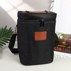 4 Bottles with Black Leather Handles