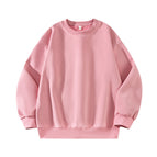 Pink [anti-wrinkle and non-pilling] | Round neck sweatshirt] / S [recommendation 45-55kg ]