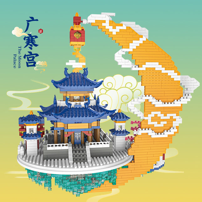 Compatible with Lego Guanghan Palace Building Blocks Puzzle Microparticles Peach Blossom Pool Chinese Style Building Assembled Creative Toys Wholesale