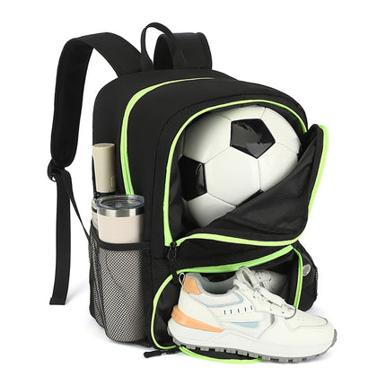 Spot New Shoulder Football Pattern Football Bag with Ball Holder Waterproof Sports Equipment Bag Suitable for Basketball Volleyball Bag