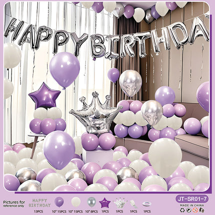 Birthday Balloon Party Decorations Scene Layout Background Wall Dressing Supplies Premium Feeling Package Foreign Trade suit