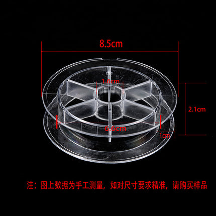 Transparent round I-shaped bobbin bobbin wool fishing line storage cylinder plastic empty coil winding barrel pipe