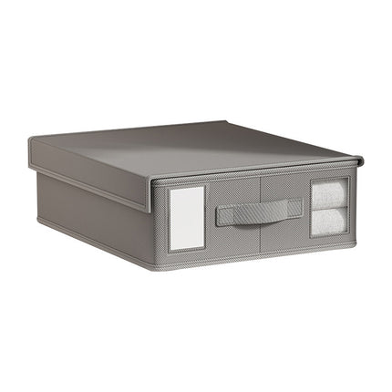 Cross-border Non-woven Bed Sheet Storage Box with Lid Window Foldable Household Wardrobe Clothes Arrangement Storage Box
